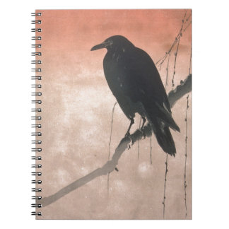 ヤナギの枝のカラス ノートブック