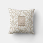 ヤナギの葉モノグラム⎢装飾用クッション クッション (正面)