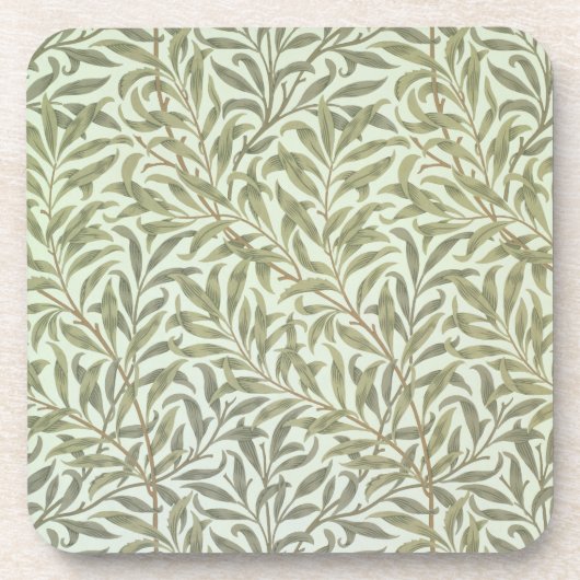 「ヤナギ大枝」の壁紙のデザイン1887年 コースター (正面)