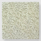 「ヤナギ大枝」の壁紙のデザイン1887年 ストーンコースター (正面)