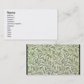 「ヤナギ大枝」の壁紙のデザイン1887年 名刺 (正面/裏面)