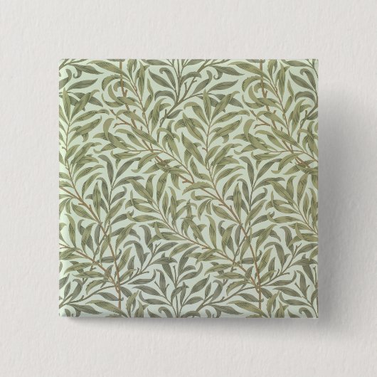 「ヤナギ大枝」の壁紙のデザイン1887年 缶バッジ (正面)