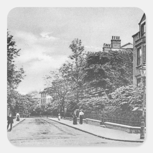 ヤナギ橋道、Canonbury、Islington、c.1905 スクエアシール (正面)