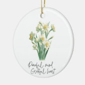 ヤナギ水仙 セラミックオーナメント (左)