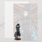 "ヤナギ"のSteampunkのサーカスの妖精の文房具 便箋 (正面/裏面)