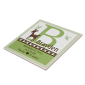 ヤナパーソナライズされたギの出産告知用タイル タイル (側面)