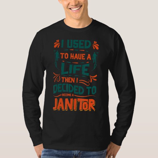 ヤニターハウスクリーニング建物メンテナンスカスタム Tシャツ (正面)