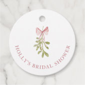 ヤノハナ ダスティローズ ボウ ブライダルシャワー フェイバータグ (正面)