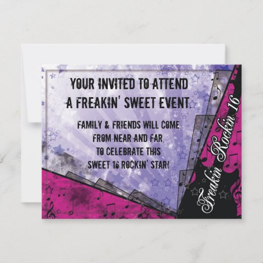 ヤバい16歳の誕生日パーティー 招待状 (正面)