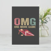 ヤバい もう１ゲーム 面白い コーンホール ゲーム レトロ ギフト 招待状 (スタンド正面)