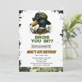 ヤバい、ダックハンティングの誕生日招待状 招待状 (スタンド正面)