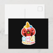ヤバい！私今ユニコーンになった！ ポストカード (正面/裏面)