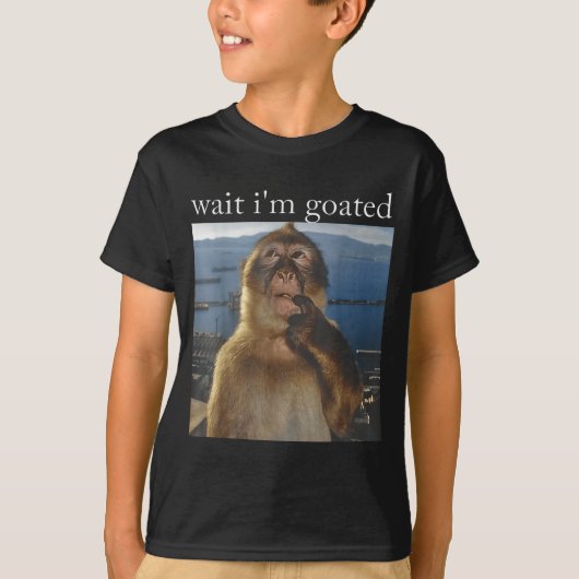 ヤバすぎるお猿の思考　面白いミーム Gen Z H Tシャツ (正面)