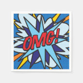 ヤバイ！レトロコミックブック スタンダードカクテルナプキン (正面)