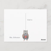 ヤフー ハート オウル 先生 恋しい ポストカード (裏面)