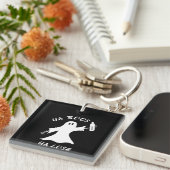 ヤボスヤおかしなハロウィーン飲まない幽霊 キーホルダー (正面右)