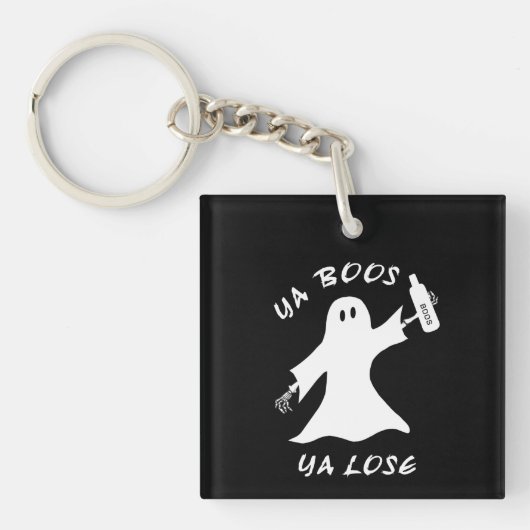 ヤボスヤおかしなハロウィーン飲まない幽霊 キーホルダー (正面)