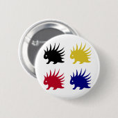 ヤマアラシボタンの立方体 缶バッジ (正面&裏面)