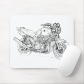 ヤマイモXJR1300 マウスパッド (マウス)