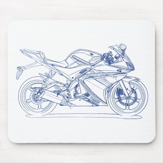 ヤマイモYZF R125 マウスパッド (正面)