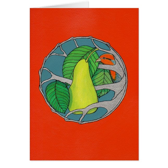 ヤマウズラおよびナシ木 (正面)