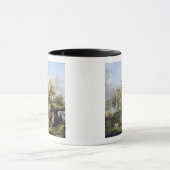 ヤマウズラの射撃、発砲(キャンバスの油) マグカップ (中央)