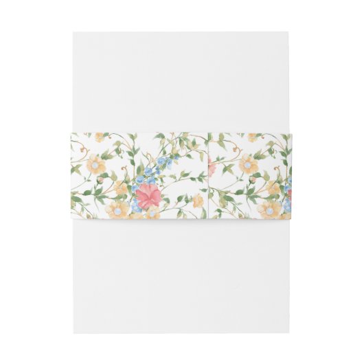 ヤマエレガントフラワーモノグラム結婚フローラ 招待状ベリーバンド (裏面例)