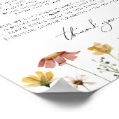 ヤマカラフルフラワー深夜おむつサイン ポスター (角)