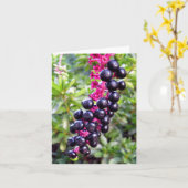 ヤマゴボウ属のメッセージカード カード (黄色い花)