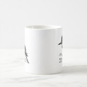 ヤマセミ 黒と白 コーヒーマグカップ (中央)