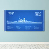 ヤマト – 船舶設計図ABD キャンバスプリント (インサイチュ (ウッドフロア))