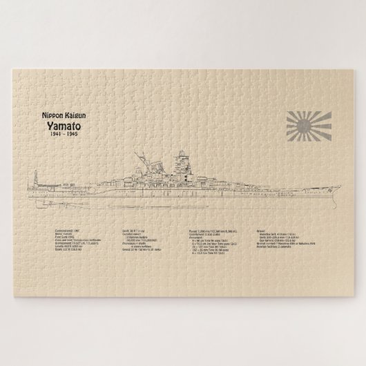 ヤマト – 船舶設計図SD ジグソーパズル (横)