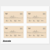 ヤマト – 船舶設計図SD 長方形シール (シート)