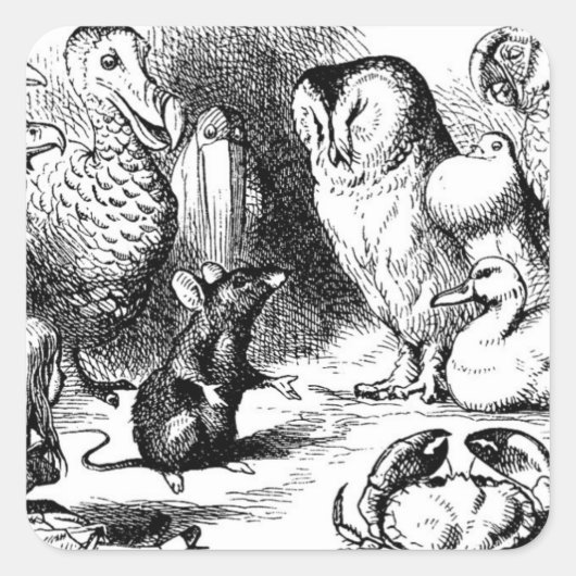 ヤマネが物語を語る スクエアシール (正面)