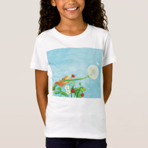 ヤマネと野いちごとタンポポの綿毛 Tシャツ