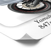 ヤマハトレーサ900 GTバイク – A3サイズプリント ポスター (角)