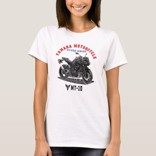 ヤマハMT-10デザイナカスタムーアパレルTシャツ Tシャツ (正面)
