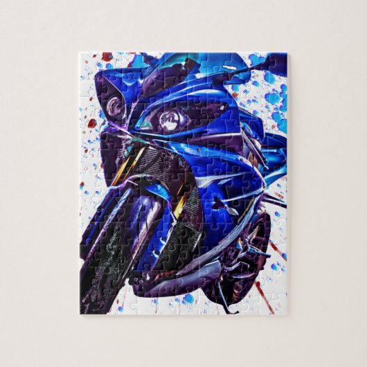 ヤマハYZF R1アートプリント ジグソーパズル (縦)
