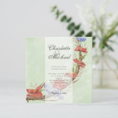 ヤマヒシのトウモロコシの花の結婚式招待状 招待状 (スタンド正面)