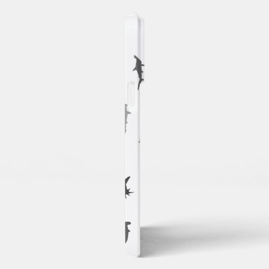 ヤマメミニマルザメの柄 iPhoneケース (右側面)