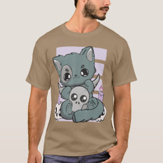 ヤミカワイイちびアニメ子猫パステルキャット ホラー用 Tシャツ