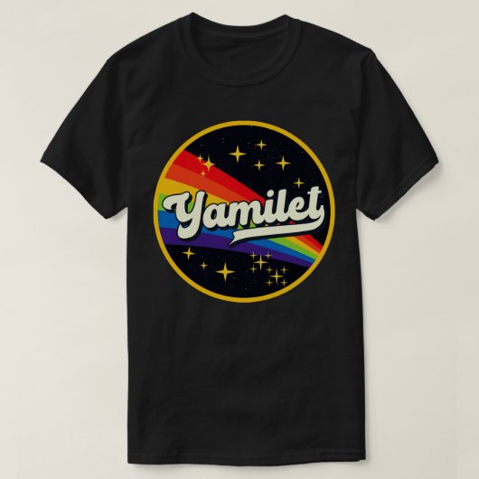 ヤミレーレインボーイン宇宙ヴィンテージスタイル Tシャツ (デザイン正面)