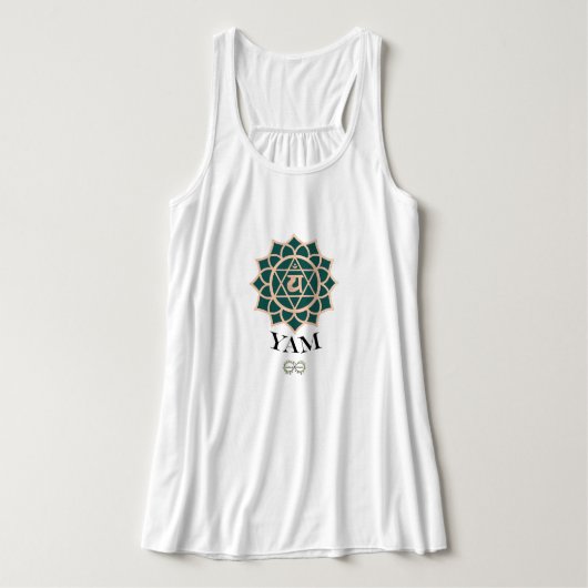 ヤムマントラハートチャクラアナハタチャクラ タンクトップ (デザイン正面)