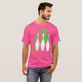 ヤモリとボウリングのピン Tシャツ (正面フル)
