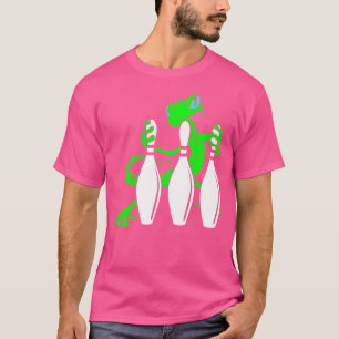 ヤモリとボウリングのピン Tシャツ