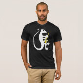 ヤモリのサクソフォーンの暗闇のTシャツ Tシャツ (正面フル)