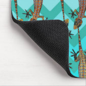 ヤモリのシェブロン マウスパッド (コーナー)