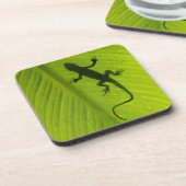 ヤモリのシルエット コースター (左側)
