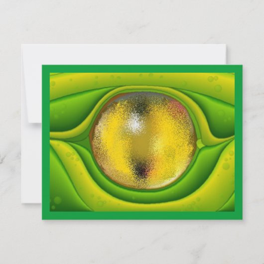 ヤモリのトカゲのドラゴンの目の招待状はパーティを楽しむのを見ます 招待状 (正面)