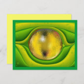 ヤモリのトカゲのドラゴンの目の招待状はパーティを楽しむのを見ます 招待状 (正面/裏面)